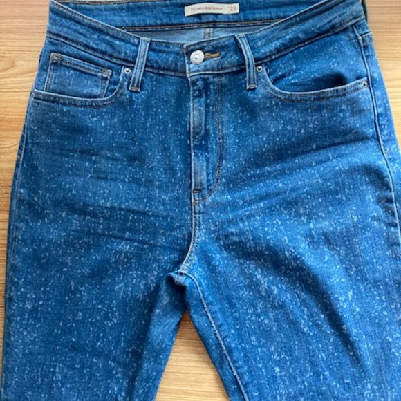 LEVIS SKINNY 721 SPATTER PATTERN WOMENS JEANS size 29 - Picture 2 of 9